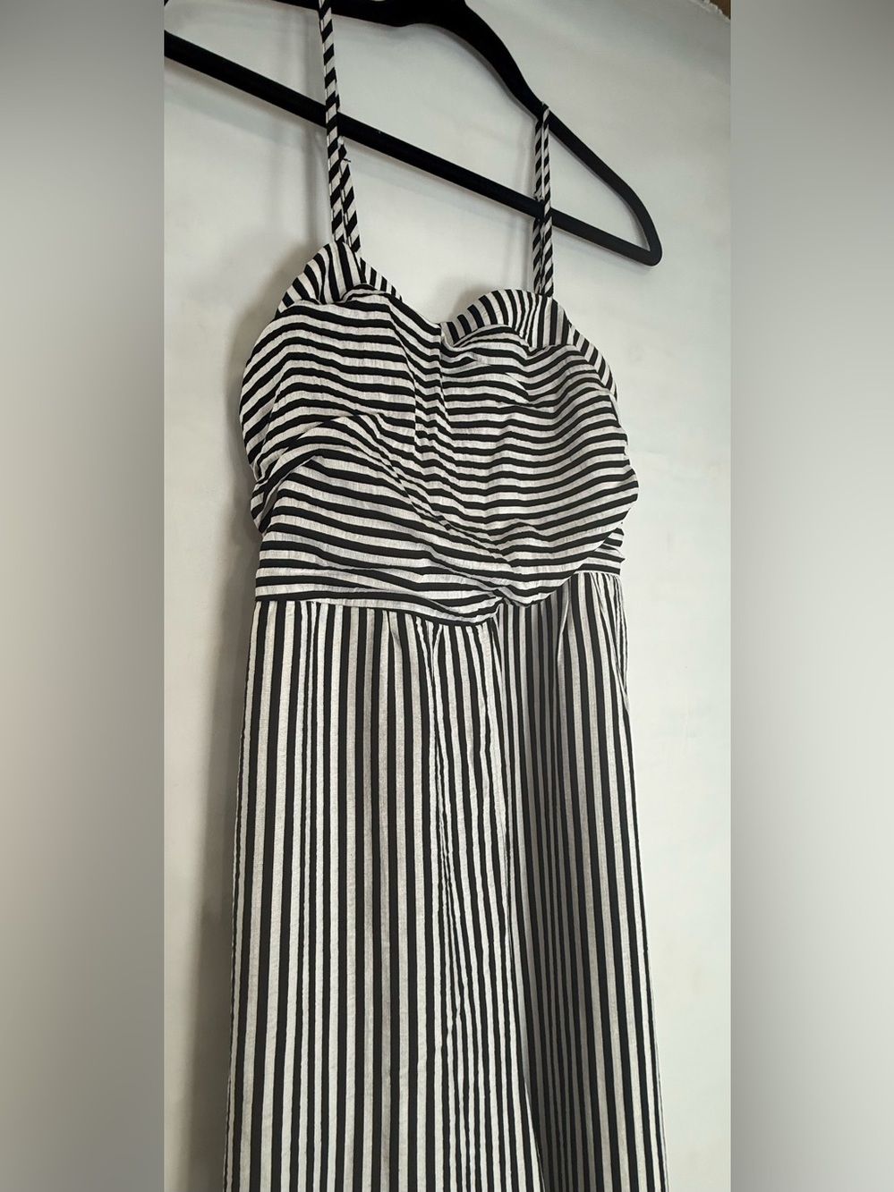 Cupshe Black & White Vertical Stripe Wide-Leg Jumpsuit - Picture 6 of 16